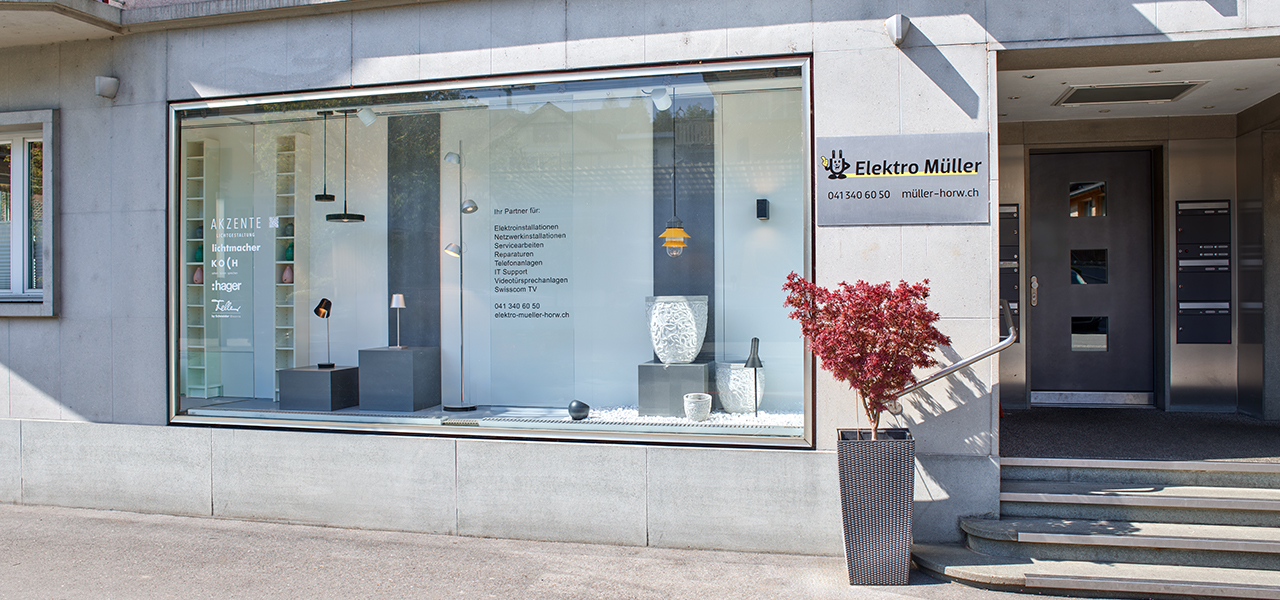 Schaufenster Elektro Müller Horw